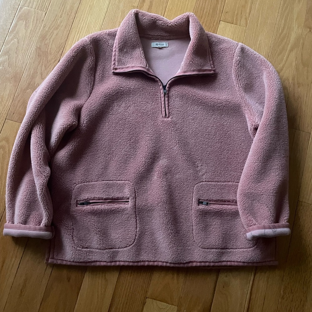 Madewell soft 3/4 zip up